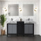 Lexora Zilara 60" W x 22" D Double Bath Vanity Castle Grey Marble Top and 28" Mirrors