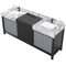 Lexora Zilara 80" W x 22" D Double Bath Vanity and Castle Grey Marble Top