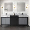 Lexora Zilara 80" W x 22" D Double Bath Vanity and Castle Grey Marble Top