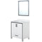 Lexora Ziva 30" W x 22" D Bath Vanity with Cultured Marble Top and 28" Mirror