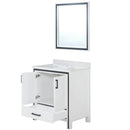 Lexora Ziva 30" W x 22" D Bath Vanity with Cultured Marble Top and 28" Mirror