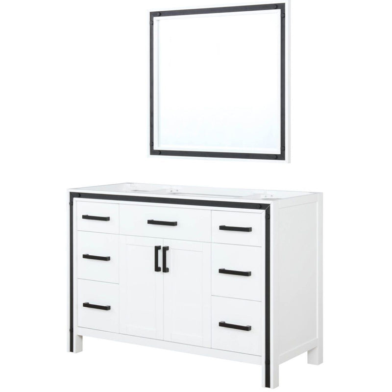 Lexora Ziva 48" W x 22" D Bath Vanity and 34" Mirror