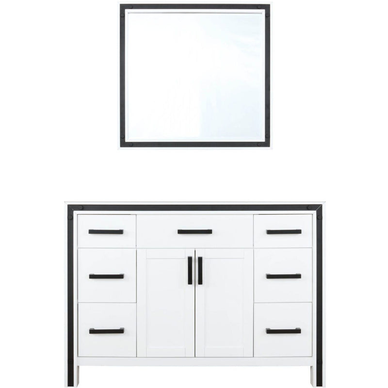 Lexora Ziva 48" W x 22" D Bath Vanity and 34" Mirror