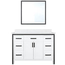 Lexora Ziva 48" W x 22" D Bath Vanity with Cultured Marble Top and 34 in Mirror