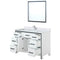 Lexora Ziva 48" W x 22" D Bath Vanity Cultured Marble Top with Faucet Set and 34" Mirror