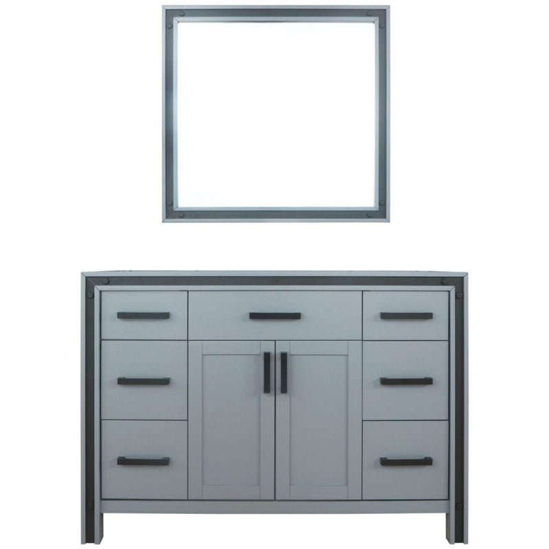 Lexora Ziva 48" W x 22" D Bath Vanity and 34" Mirror