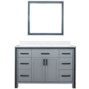 Lexora Ziva 48" W x 22" D Bath Vanity with Cultured Marble Top and 34 in Mirror