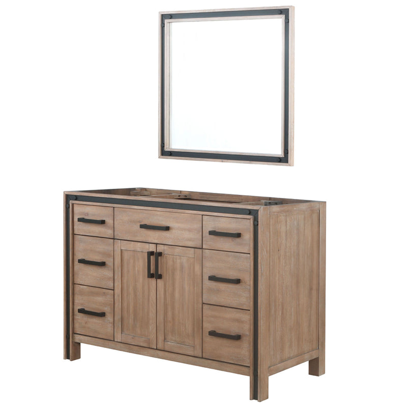 Lexora Ziva 48" W x 22" D Bath Vanity and 34" Mirror