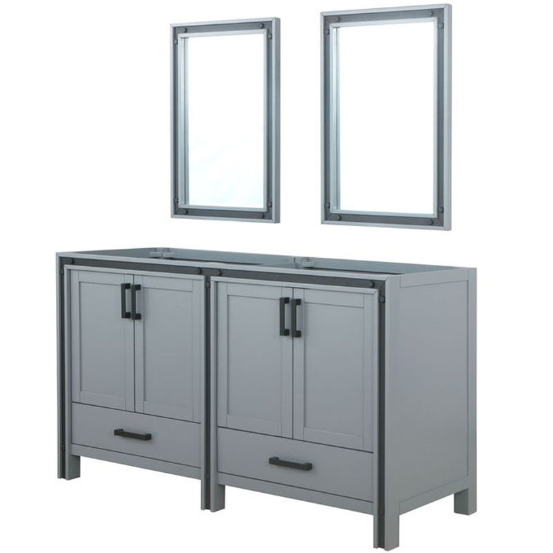 Lexora Ziva 60" W x 22" D Double Bath Vanity and 22" Mirrors