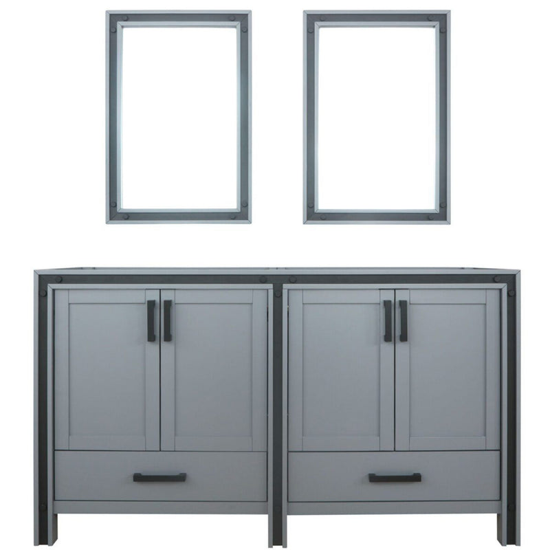 Lexora Ziva 60" W x 22" D Double Bath Vanity and 22" Mirrors