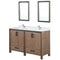 Lexora Ziva 60" W x 22" D Double Bath Vanity Cultured Marble Top with Faucet Set and 22" Mirrors