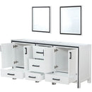 Lexora Ziva 72" W x 22" D Double Bath Vanity and 30" Mirrors