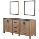 Lexora Ziva 72" W x 22" D Double Bath Vanity and 30" Mirrors