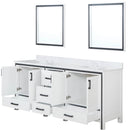 Lexora Ziva 80" W x 22" D Double Bath Vanity with Cultured Marble Top and 30" Mirrors