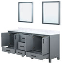 Lexora Ziva 80" W x 22" D Double Bath Vanity with Cultured Marble Top and 30" Mirrors