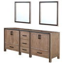 Lexora Ziva 80" W x 22" D Double Bath Vanity and 30" Mirrors