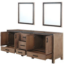 Lexora Ziva 80" W x 22" D Double Bath Vanity and 30" Mirrors