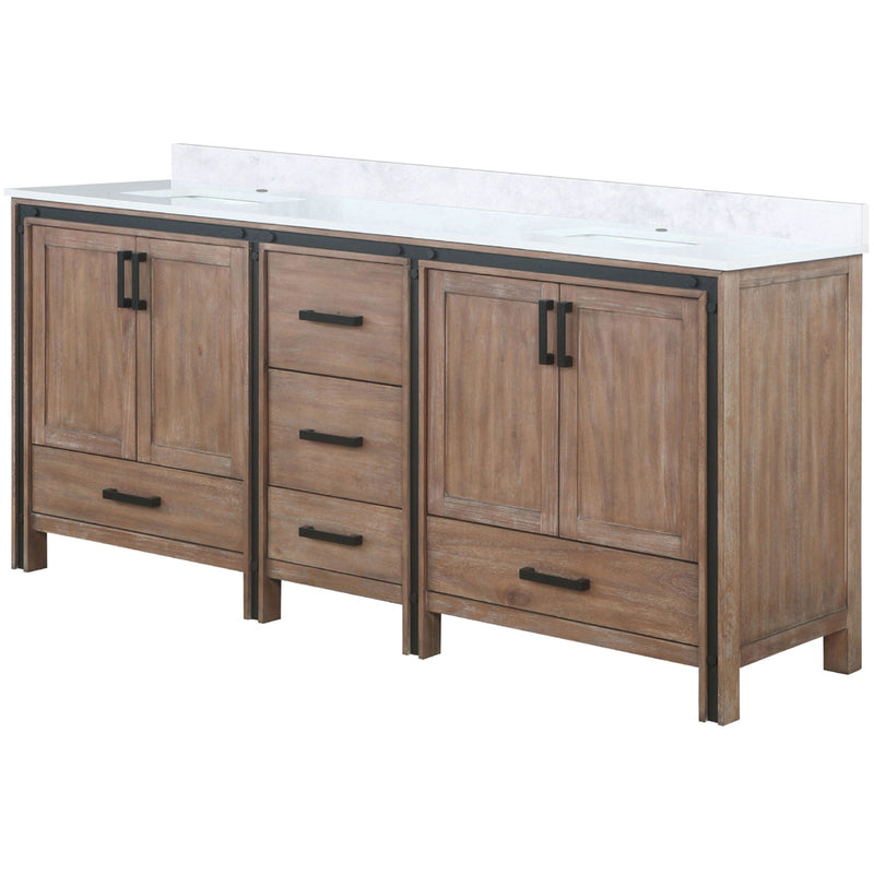 Lexora Ziva 80" W x 22" D Double Bath Vanity and Cultured Marble Top