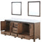 Lexora Ziva 80" W x 22" D Double Bath Vanity with Cultured Marble Top and 30" Mirrors