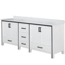 Lexora Ziva 84" W x 22" D Double Bath Vanity and Cultured Marble Top