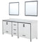 Lexora Ziva 84" W x 22" D Double Bath Vanity with Cultured Marble Top and 34" Mirrors