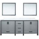 Lexora Ziva 84" W x 22" D Double Bath Vanity with Cultured Marble Top and 34" Mirrors