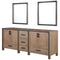 Lexora Ziva 84" W x 22" D Double Bath Vanity and 34" Mirrors