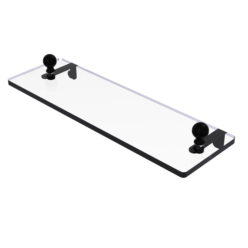 Allied Brass Mambo 16 Inch Glass Vanity Shelf with Beveled Edges MA-1-16-BKM