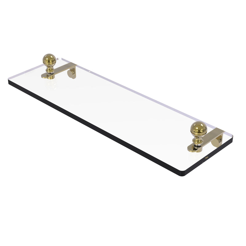 Allied Brass Mambo 16 Inch Glass Vanity Shelf with Beveled Edges MA-1-16-UNL