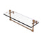 Allied Brass Mambo 16 Inch Glass Vanity Shelf with Integrated Towel Bar MA-1-16TB-BBR