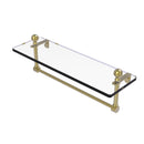 Allied Brass Mambo 16 Inch Glass Vanity Shelf with Integrated Towel Bar MA-1-16TB-SBR