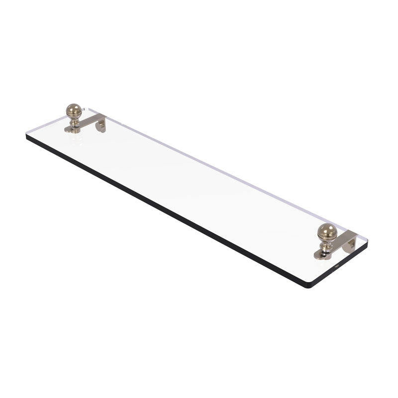 Allied Brass Mambo 22 Inch Glass Vanity Shelf with Beveled Edges MA-1-22-PEW