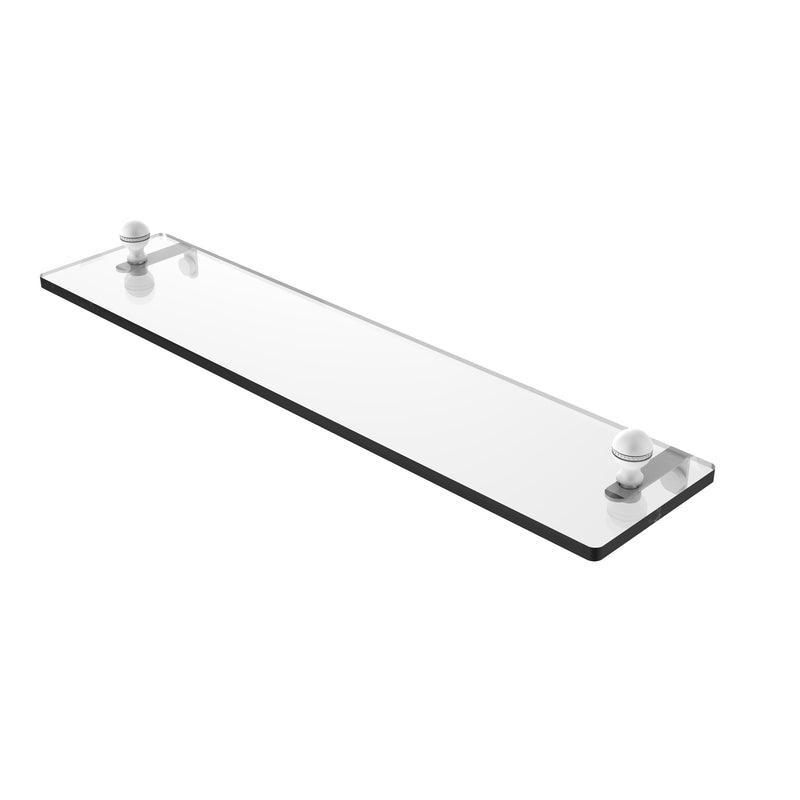 Allied Brass Mambo 22 Inch Glass Vanity Shelf with Beveled Edges MA-1-22-WHM