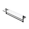 Allied Brass Mambo 22 Inch Glass Vanity Shelf with Integrated Towel Bar MA-1-22TB-BKM