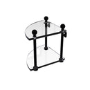 Allied Brass Mambo Collection 2 Tier Corner Glass Shelf MA-3-BKM