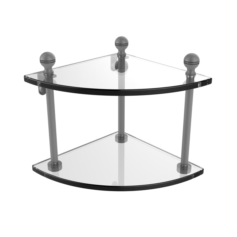 Allied Brass Mambo Collection 2 Tier Corner Glass Shelf MA-3-GYM