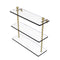 Allied Brass Mambo Collection 16 Inch Triple Tiered Glass Shelf MA-5-16-SBR