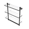 Allied Brass Mambo Collection 16 Inch Triple Tiered Glass Shelf with Integrated Towel Bar MA-5-16TB-BKM