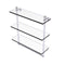 Allied Brass Mambo Collection 16 Inch Triple Tiered Glass Shelf with Integrated Towel Bar MA-5-16TB-PC