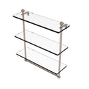 Allied Brass Mambo Collection 16 Inch Triple Tiered Glass Shelf with Integrated Towel Bar MA-5-16TB-PEW