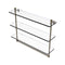 Allied Brass Mambo Collection 22 Inch Triple Tiered Glass Shelf with Integrated Towel Bar MA-5-22TB-ABR