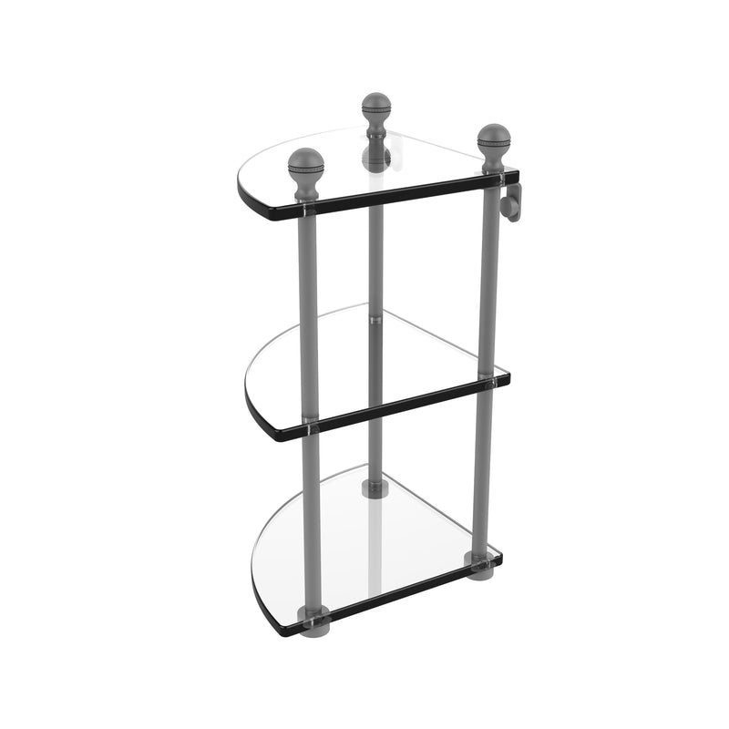 Allied Brass Mambo Collection 3 Tier Corner Glass Shelf MA-6-GYM