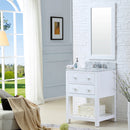 Water Creation 24" Pure White Single Sink Bathroom Vanity with Matching Framed Mirror From The Madalyn Collection MA24CW01PW-R21000000