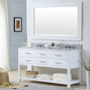 Water Creation 60" Pure White Double Sink Bathroom Vanity with Matching Framed Mirror From The Madalyn Collection MA60CW01PW-R60000000