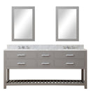 Water Creation 72" Cashmere Gray Double Sink Bathroom Vanity with 2 Matching Framed Mirrors From The Madalyn Collection MA72CW01CG-R24000000