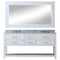 Water Creation 72" Pure White Double Sink Bathroom Vanity with Matching Framed Mirror and Faucet From The Madalyn Collection MA72CW01PW-R72BX0901