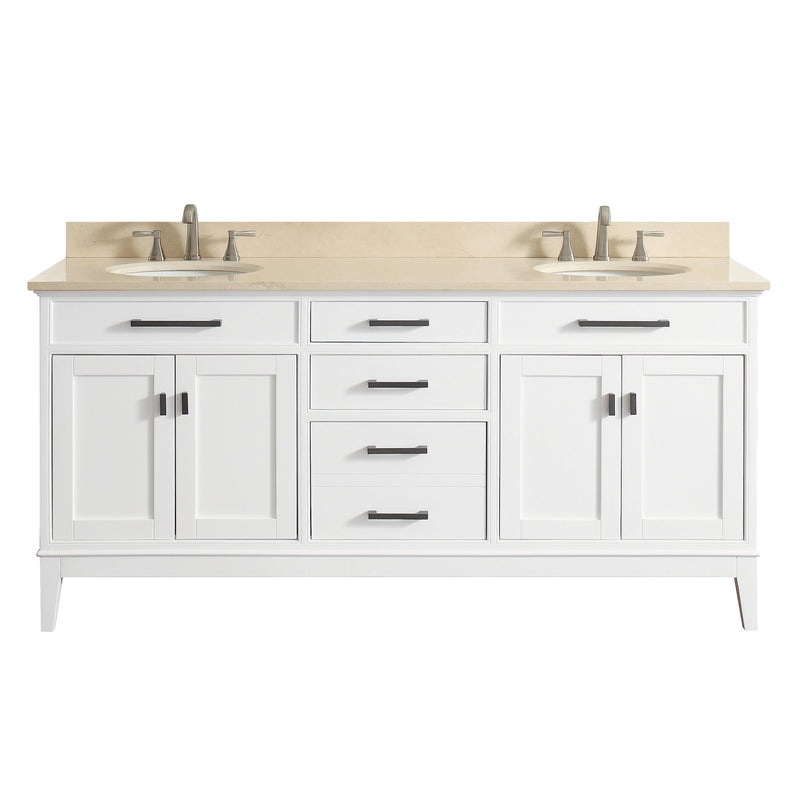 Avanity Madison 73 inch Vanity Combo MADISON-VS72-WT-B