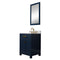 Water Creation Madison 24" Single Sink Carrara White Marble Vanity In Monarch Blue MS24CW06MB-000000000