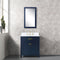 Water Creation Madison 30" Single Sink Carrara White Marble Vanity In Monarch Blue MS30CW06MB-000000000