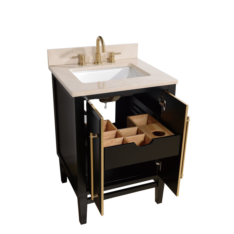 Avanity Mason 25 inch Vanity Combo MASON-VS25-BKG-D